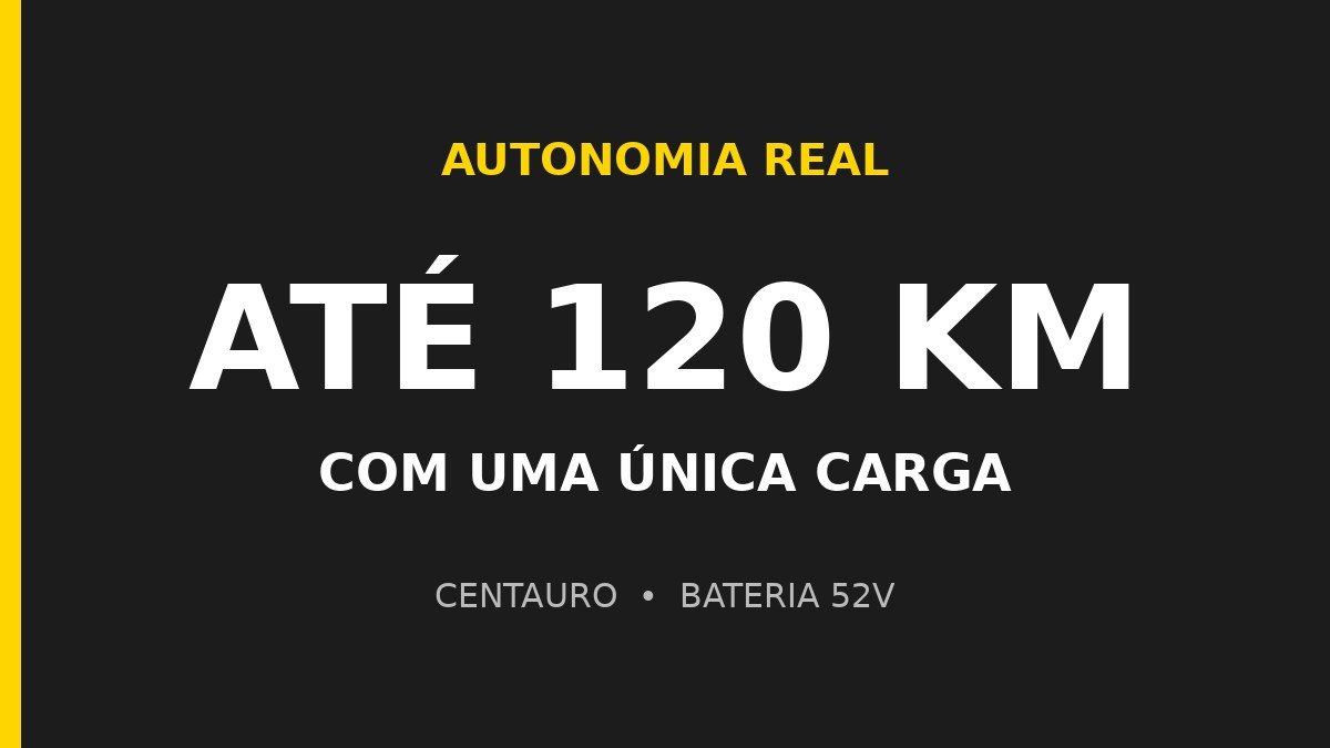 E-bike Centauro da Cyberbikes Brasil com autonomia de até 120 km por carga