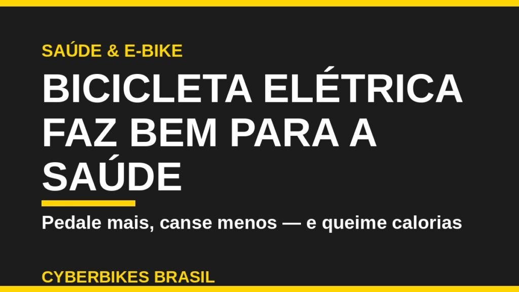 Mulher pedalando bicicleta elétrica Cyberbikes ao ar livre — bicicleta elétrica faz bem para a saúde