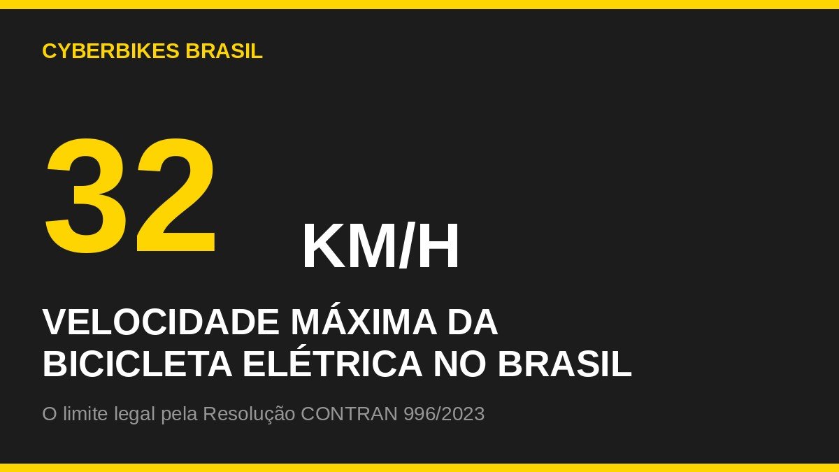 Bicicleta elétrica Brasil velocidade máxima 32 km/h limite legal CONTRAN Cyberbikes