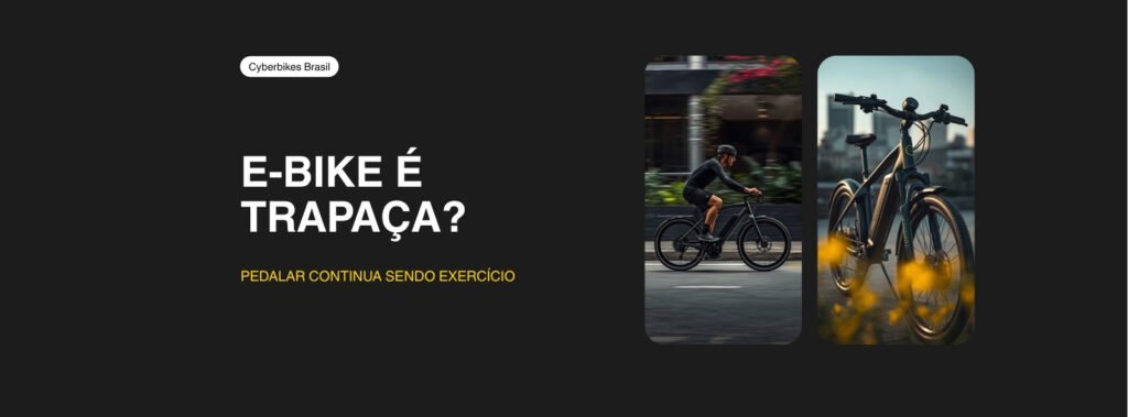 Andar de e-bike é trapaça? Ciclista pedalando bicicleta elétrica em São Paulo — Cyberbikes Brasil