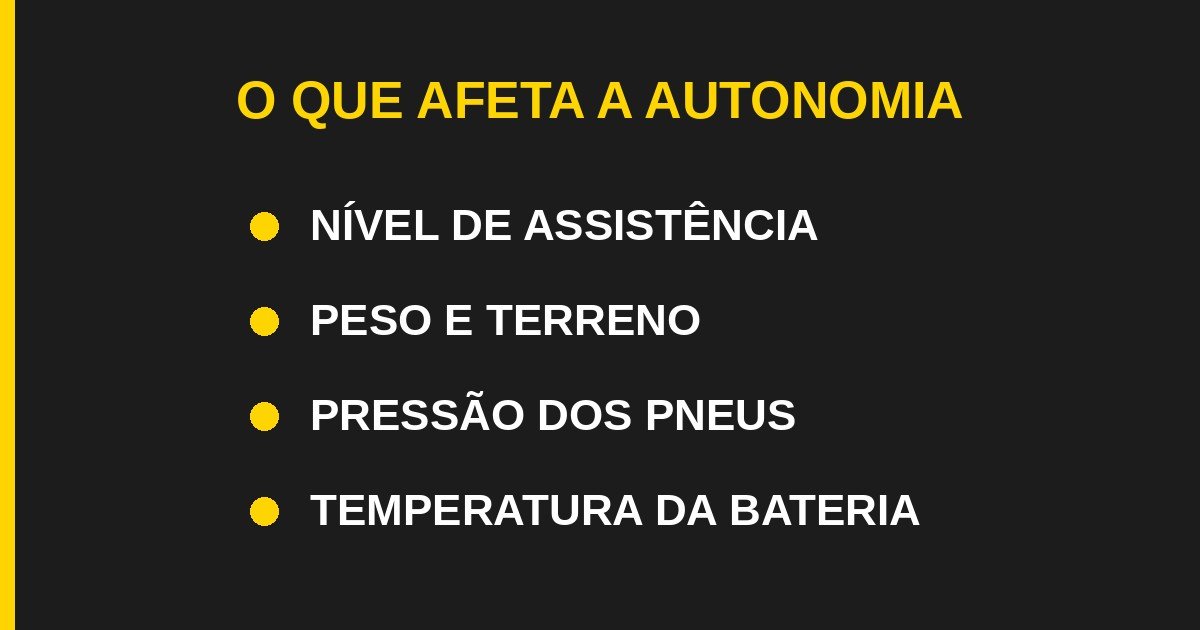 Fatores que afetam a autonomia da bateria da bicicleta elétrica