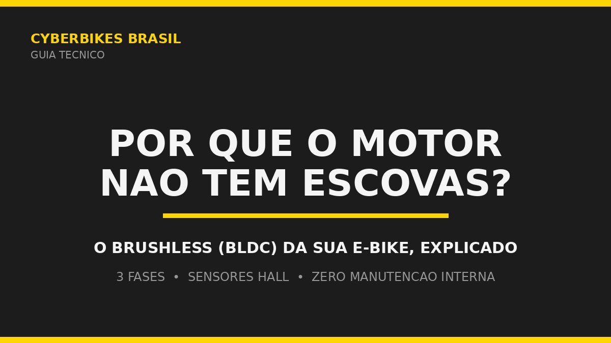 Banner Cyberbikes Brasil: por que o motor da e-bike não tem escovas (motor brushless BLDC)