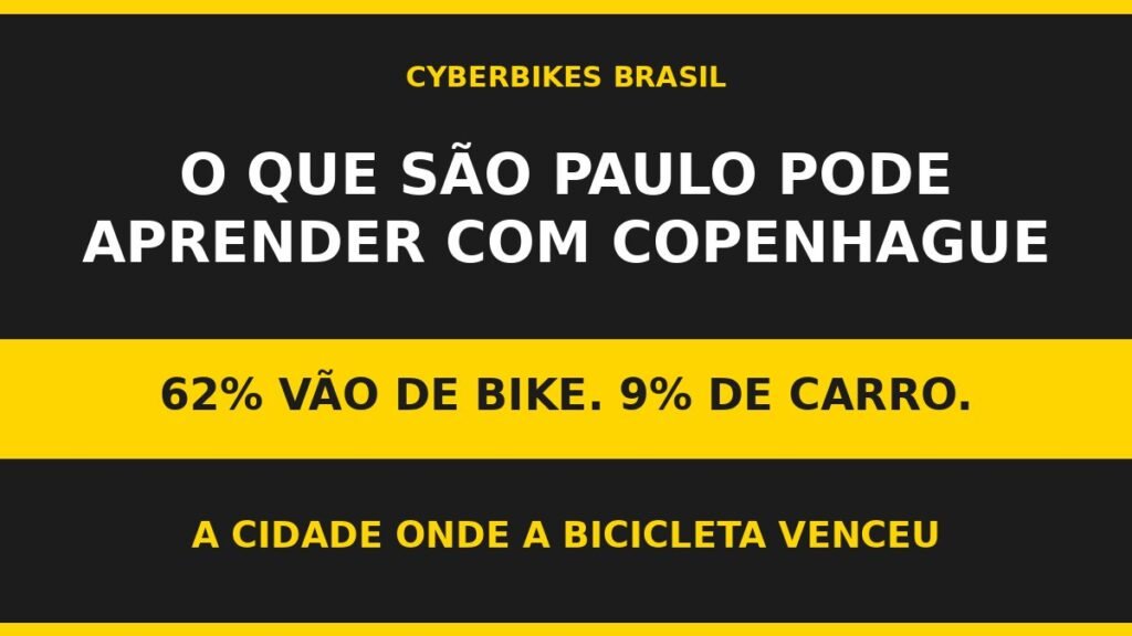 Arte Cyberbikes Brasil: o que São Paulo pode aprender com Copenhague — 62% vão de bike, 9% de carro