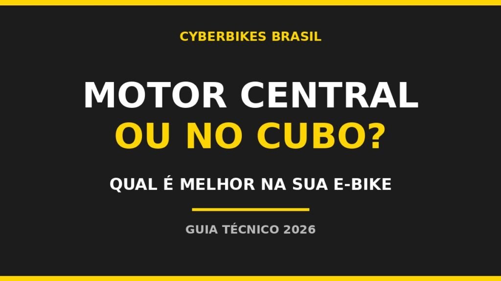 Banner Cyberbikes Brasil: motor central ou no cubo, qual é melhor na e-bike
