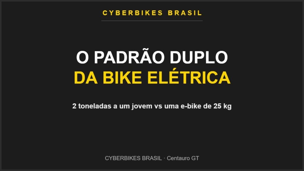 Padrão duplo entre carro e bicicleta elétrica na lei — Cyberbikes Brasil