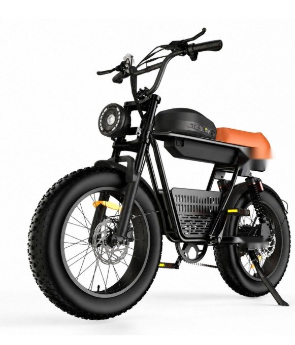R6 Pro bicicleta elétrica fat bike vista lateral esquerda