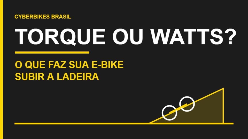 Banner Cyberbikes Brasil: torque ou watts, o que faz a bicicleta elétrica subir a ladeira