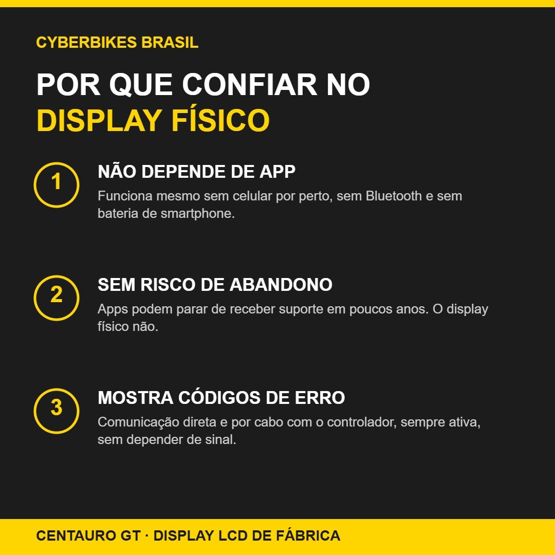 Três motivos para confiar no display físico da bicicleta elétrica em vez do aplicativo de celular