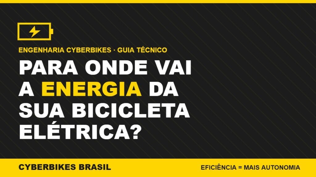 Banner Cyberbikes sobre para onde vai a energia da bateria de uma bicicleta elétrica