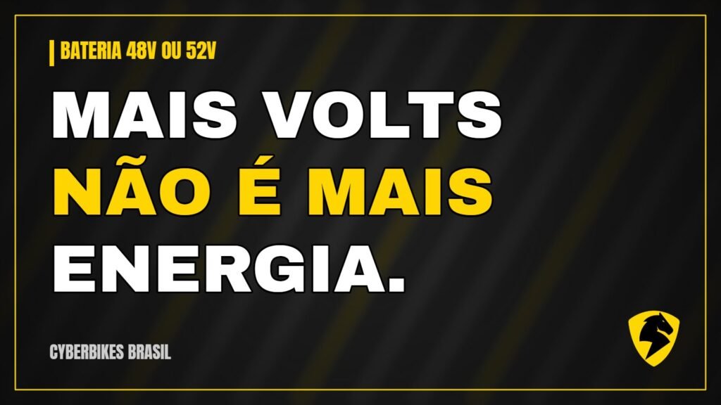Bateria 48V ou 52V na bicicleta elétrica: mais volts não significa mais energia armazenada
