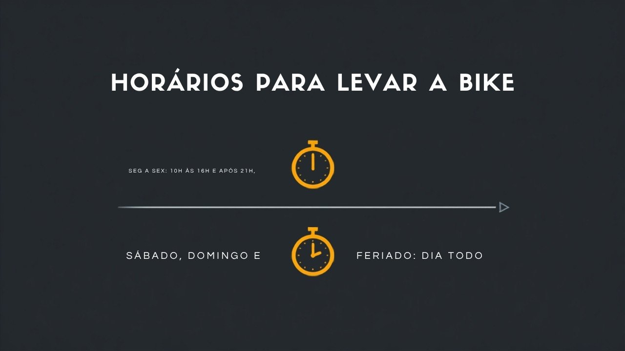 Horários permitidos para levar bicicleta elétrica no metrô de São Paulo